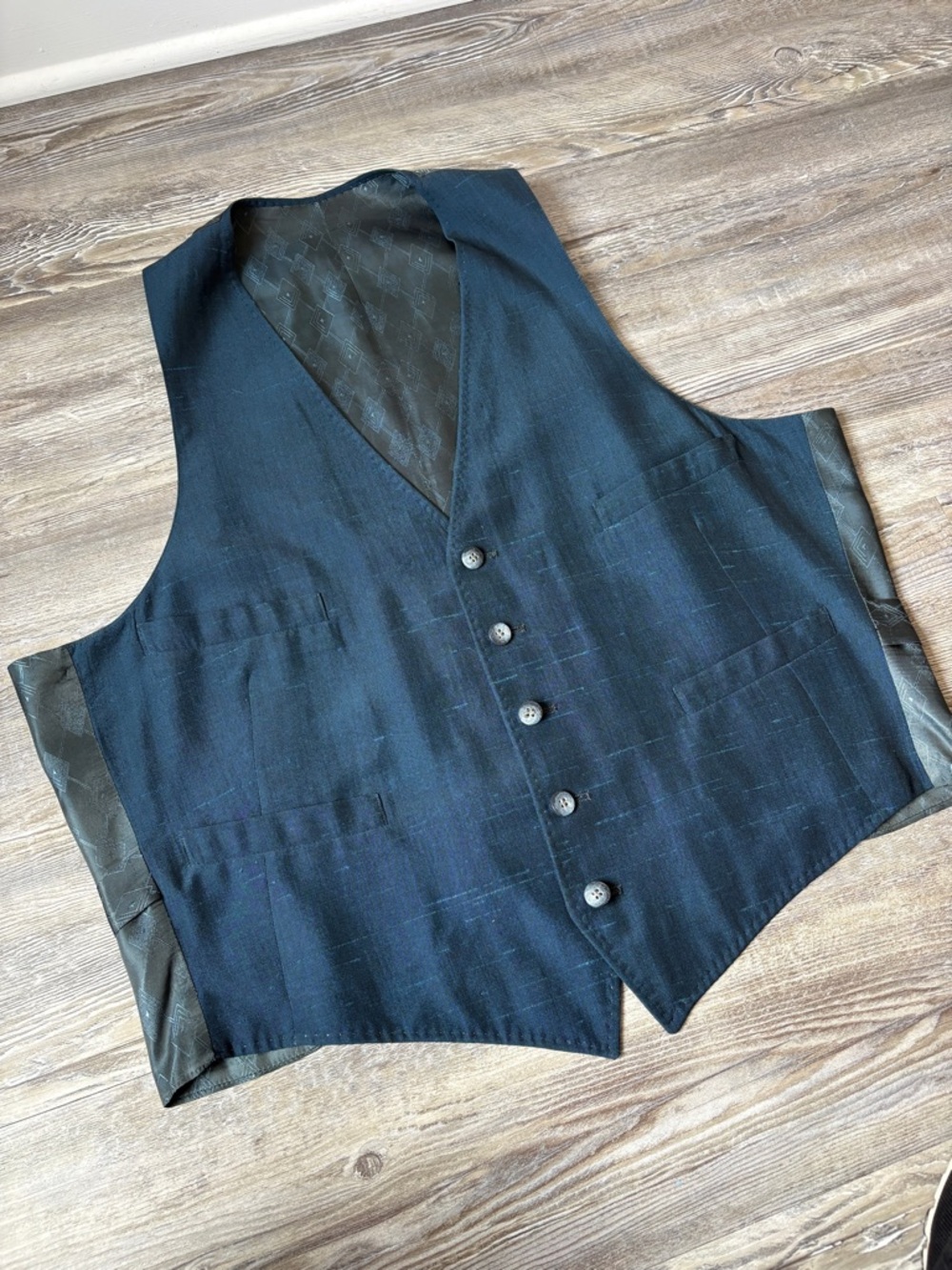 Classic Men's Navy Button Vest